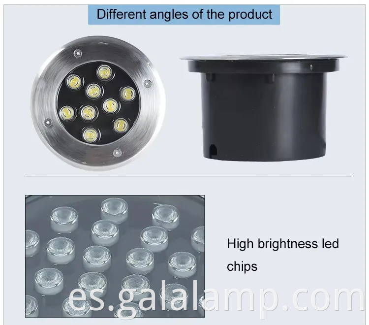 Colorida iluminación LED subterránea RGB con control remoto